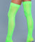Opaque Nylon Thigh Highs - Neon Green - One Size BW-1932NGRN