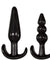 4 Piece Anal Plug Kit - Black AE-WF-4944-2