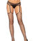 Rhinestone Fishnet Stockings and Garter Belt -  One Size - Black LA-1944BLK