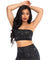 2 Pc Rhinestone Bandeau and Mini Skirt - Black - Large LA-86155BLKL