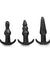 4 Piece Vibrating Anal Plug Set - Black TV-AF832BLK