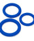 Pro Sensual Silicone Cock Ring 3 Pack - Blue WTC85214