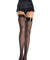 Vinyl Top Fishnet Thigh Highs - One Size - Black LA-8291BLK