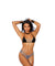 Lycra Bikini Top and Matching G-String - One Size - Black/white EM-82153BLKWHT