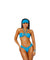 Lycra Bikini Top and Matching G-String - One Size - Turquiose EM-82156TUR
