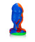 Honcho-1 Small Stumpy Dick Shape Buttplug - Rainbow OX-1240-1-BOW