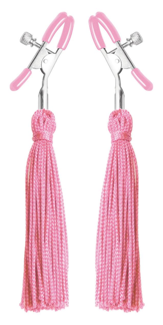 Tickle Me Pink Nipple Clamp Tassels FR-AE124