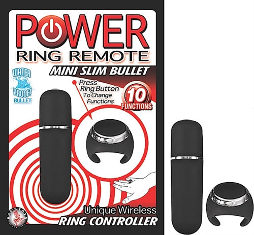 Power Ring Remote Mini Slim Bullet- Black NW2372-1