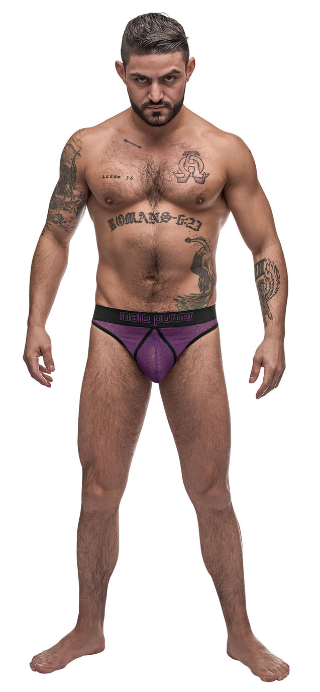 Airotic Mesh Enhancer Thong - Purple - L/xl MP-461256PPLX