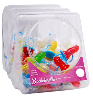 Bachelorette Party Favors Candy Pecker Pacifier 48 Pieces Display PD7428-99D