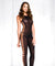 Side Cut Out Crotchless Bodystocking - One Size - Black ML-1325-BLK