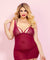 Risky Business Chemise Set - One Size Queen - Wine STM-10791XPWIN