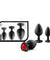 Luxe - Bling Plugs Training Kit - Black With Red Gems BL-395825