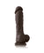 Colours - Pleasures - 8 Dildo - Dark Brown NSN-0405-29