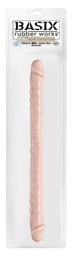 Basix Rubber Works - 18 Inch Ribbed Double Dong - Flesh PD4311-21
