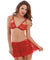 3 Pc. Bralette, Apron, and G-String Set - One Size DG-10557LRDOS