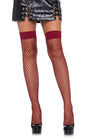 Fishnet Thigh Highs - One Size - Burgandy LA-9036BUR