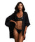 3 Piece Robe, Bralette & Thong Set - X-Large -  Black DG-11455BLKXL