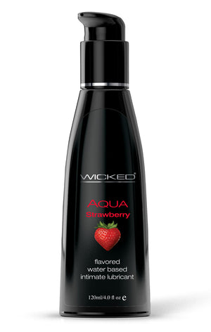 Aqua Strawberry Water-Based Lubricant 4 Oz WS-90414