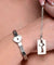 Cuffed Locking Bracelet and Key Necklace MS-AF916