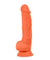 Neo Elite - 7.5 Inch Silicone Dual Density Cock  With Balls - Neon Orange BL-82119