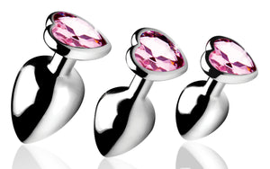 Pink Heart Gem Anal Plug Set BTYS-AG191