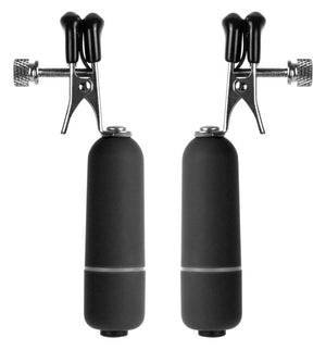 Vibrating Nipple Clamps - Black OU-OU039BLK