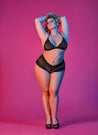 Sexy Time Triangle Bra and Cheeky Short Set - Black -L/xl MS-M199BLKLRG