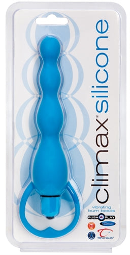 Climax Silicone Vibrating Bum Beads - Blue TS1071017