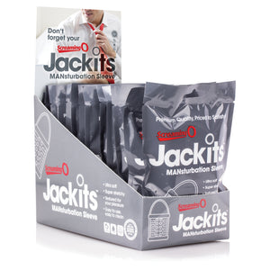 Jackits Mansturbation Sleeve - 12 Count Pop Box  Display - Clear JAK-C-110D