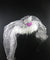 Flashing Bride-to-Be Tiara With a White Fur Veil OMG-AL-FT-BTBVS