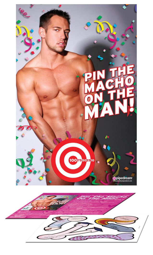 Bachelorette Party Favors Pin the Macho on the Man PD8204-00