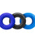 Hunkyjunk Huj3 C-Ring 3 Pk - Blue / Multi OX-HUJ-102-BLUMULTI