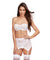 3 Piece Bra, Garterskirt, & G-String Set - Large  - White DG-11499WHTL