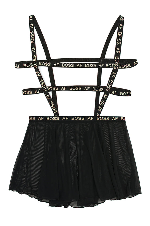 Boss Af Suspender Skater Skirt - Black - L/xl FL-B-AF830-LXL