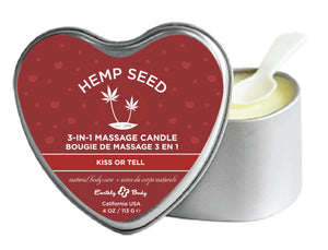 Heart Candle 3-N-1 Kiss or Tell 4 Oz EB-HSCV040