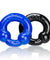 Ultraballs 2- Piece Cockring Set - Black &  Police Blue OX-3010-BPB