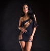 One Shoulder Dress With Wild Holes - One Size - Black BH-69376SD-BK