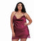 Satin Chemise - 2x - Raspberry DG-10532XRAS2X