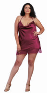 Satin Chemise - 2x - Raspberry DG-10532XRAS2X