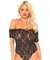 Strapless Lace Teddy - Black - Medium/large LA-89234BLKML