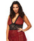 2 Pc. Babydoll Set - 3x4x- Burgundy LA-81526XBUR3X4X