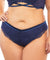 High Leg Lined Thong With Crossing Back Straps - Estate Blue - 3x OH-21-10823XEB4
