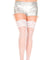 Lace Top Sheer Thigh Hi - Queen Size - White ML-4110Q-WHT