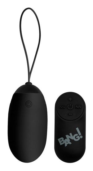 Bang XL Silicone Vibrating Egg - Black BNG-AG331-BLK