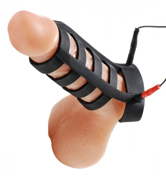 Power Cage Silicone E-Stim Cock and Ball Sheath ZE-AE286