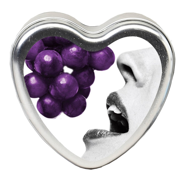 Edible Heart Candle - Grape - 4 Oz. EB-HSCK007