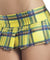 Yellow Plaid Pleated Mini Skirt - Medium/ Large BW-901YW-ML
