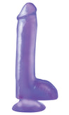 Basix Rubber Works 8 Inch Dong With Suction Cup -  Purple PD4229-12