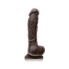 Colours - Dual Density - 8 Dildo - Dark Brown NSN-0403-29